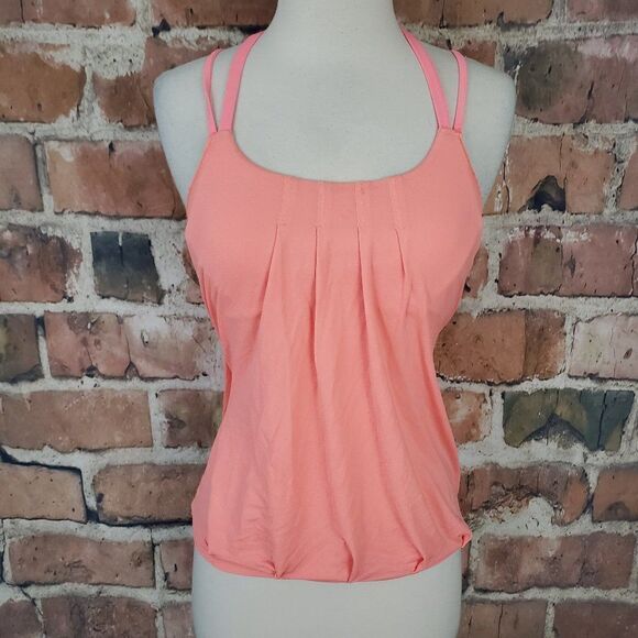lululemon Flow And Go Tank II Pop Orange 2 - Picture 3 of 8